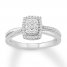 Diamond Ring 1/4 ct tw Round-cut Sterling Silver