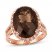 Le Vian Chocolate Quartz Ring 1/2 ct tw Diamonds 14K Strawberry Gold