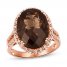 Le Vian Chocolate Quartz Ring 1/2 ct tw Diamonds 14K Strawberry Gold