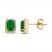 Lab-Created Emerald Earrings 10K Yellow Gold