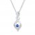 Lab-Created Sapphire Diamond Accents 10K White Gold Necklace