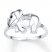 Elephant Ring 1/20 ct tw Diamonds Sterling Silver