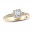 Diamond Engagement Ring 5/8 ct tw Princess/Round 14K Yellow Gold