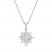 Sparks of Love Diamond Necklace 1/2 ct tw Round/Baguette 10K White Gold 18"