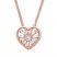 Emmy London Diamond Heart Necklace 1/8 ct tw 10K Rose Gold