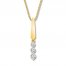 3-Stone Diamond Necklace 1/4 ct tw Round-cut 10K Yellow Gold