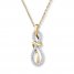 Infinity Necklace 1/5 ct tw Diamonds 10K Yellow Gold