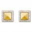 Diamond Geometric Earrings 1/15 ct tw Round-cut 10K Yellow Gold