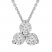 3-Stone Diamond Necklace 1/10 ct tw Round-cut Sterling Silver