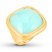 Teal Agate Ring Bronze/14K Yellow Gold-Plated