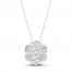 Diamond Fashion Necklace 1/3 ct tw Round-cut 10K White Gold 18"