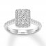 Diamond Engagement Ring 3/4 ct tw Round-cut 14K White Gold