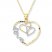 Heart Love Necklace 10K Two-Tone Gold