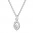 Leo Diamond Necklace 1/3 Carat Diamond 14K White Gold