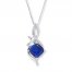 Lab-Created Sapphires Sterling Silver Necklace