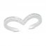 Diamond Toe Ring 10K White Gold