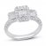 Diamond Engagement Ring 1 ct tw Baguette/Round 14K White Gold