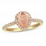 Le Vian Morganite & Diamond Ring 1/3 ct tw 14K Honey Gold