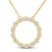 Circle of Gratitude Diamond Necklace 1/4 ct tw Round-cut 10K Yellow Gold 19"