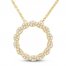 Circle of Gratitude Diamond Necklace 1/4 ct tw Round-cut 10K Yellow Gold 19"