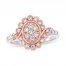 Diamond Ring 1/2 ct tw 10K Rose Gold Sterling Silver