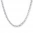 Men's Rolo Link Necklace Stainless Steel 18" Length