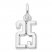 Number 25 Charm Sterling Silver