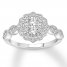 Diamond Engagement Ring 3/4 ct tw Round-cut 14K White Gold