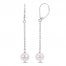 Cultured Pearl Dangle Earrings Sterling Silver