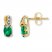 Lab-Created Emerald Earrings Diamond Accents 10K Yellow Gold