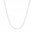 Cable Chain Necklace 14K White Gold 20" Length