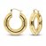 Polished Tube Hoop Earrings 10K Yellow Gold