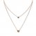 Black Diamond Layered Choker Necklace 1/5 ct tw 10K Rose Gold