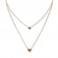 Black Diamond Layered Choker Necklace 1/5 ct tw 10K Rose Gold