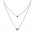 Black Diamond Layered Choker Necklace 1/5 ct tw 10K Rose Gold
