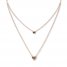 Black Diamond Layered Choker Necklace 1/5 ct tw 10K Rose Gold