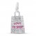 Shopping Bag Charm Sterling Silver