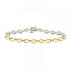 Citrine Bracelet Oval-cut Sterling Silver