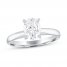 Oval Diamond Solitaire Engagement Ring 1 ct 14K White Gold