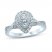 Multi-Diamond Engagement Ring 1/2 ct tw Round-cut 10K White Gold