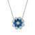 Le Vian Blueberry Sapphire Necklace 1/4 ct tw Diamonds 14K Gold