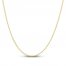 Men's Solid Curb Chain Necklace 14K Yellow Gold 18"