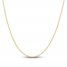 Men's Solid Curb Chain Necklace 14K Yellow Gold 18"