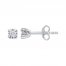 Diamond Solitaire Earrings 1/20 ct tw 14K White Gold