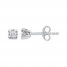 Diamond Solitaire Earrings 1/20 ct tw 14K White Gold