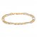 Men's Figaro Chain Bracelet 10K Two-Tone Gold 8.5"