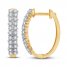 Diamond Hoop Earrings 1/2 ct tw 10K Yellow Gold