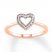 Diamond Heart Ring 1/20 ct tw Round-cut 10K Rose Gold