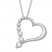 Diamond Heart Necklace 1/2 ct tw Round-cut 10K White Gold 19