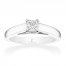 Tolkowsky Diamond Ring 1/3 Carat Princess-cut 14K White Gold